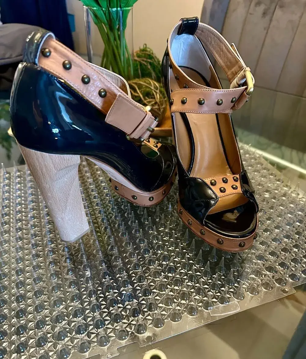 DKNY Yadira Ankle-Strap Slingback Platform Sandals Size 9.5